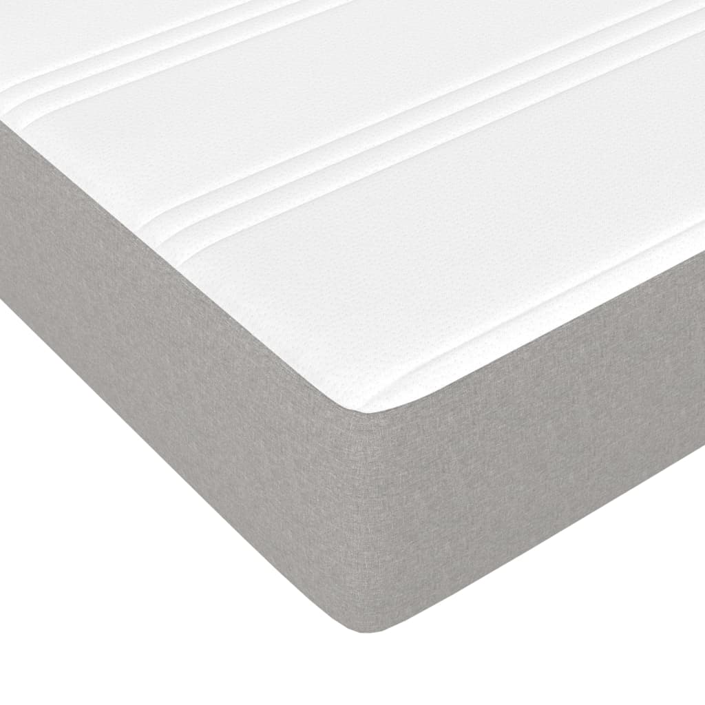 Materasso Molle Insacchettate RigiditÃ  Media Grigio Chiaro 120x190x20 Tessuto