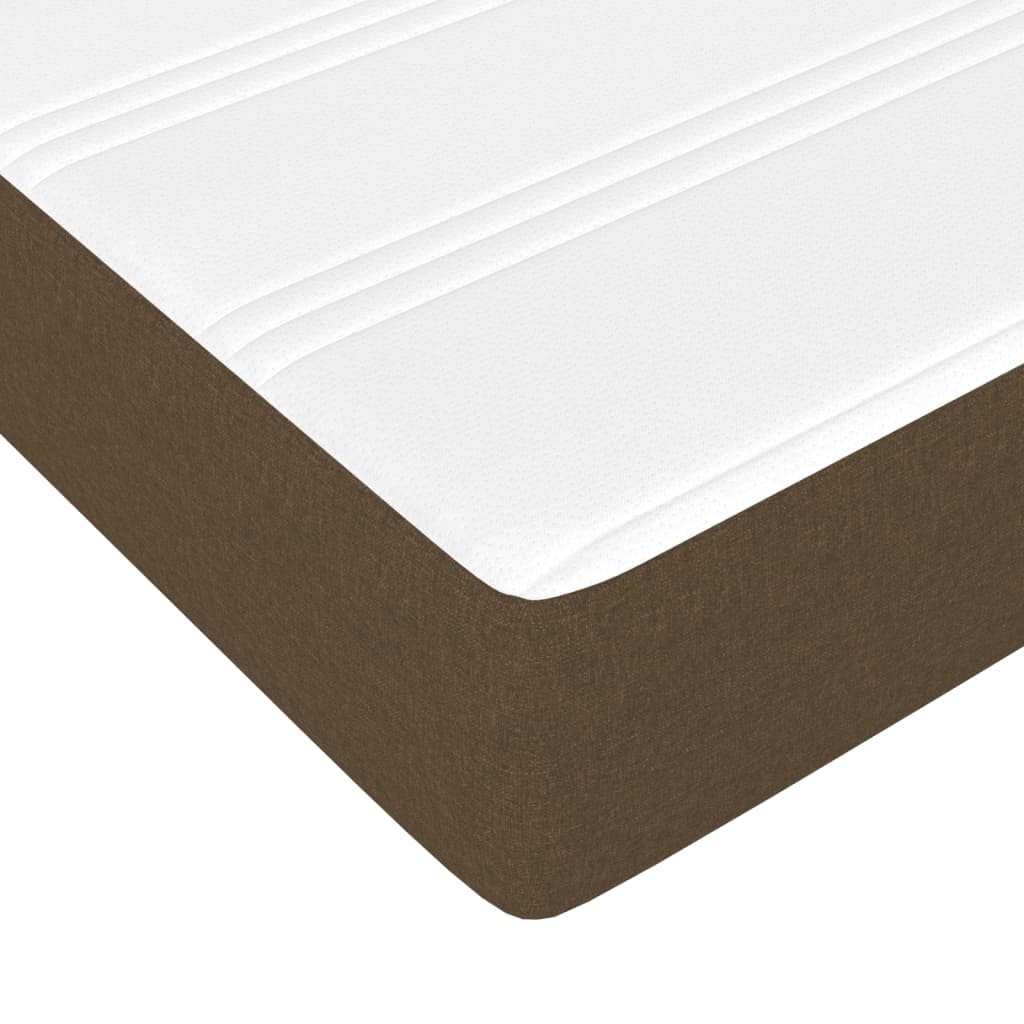 Materasso Molle Insacchettate RigiditÃ  Media Marrone Scuro 120x190x20 Tessuto