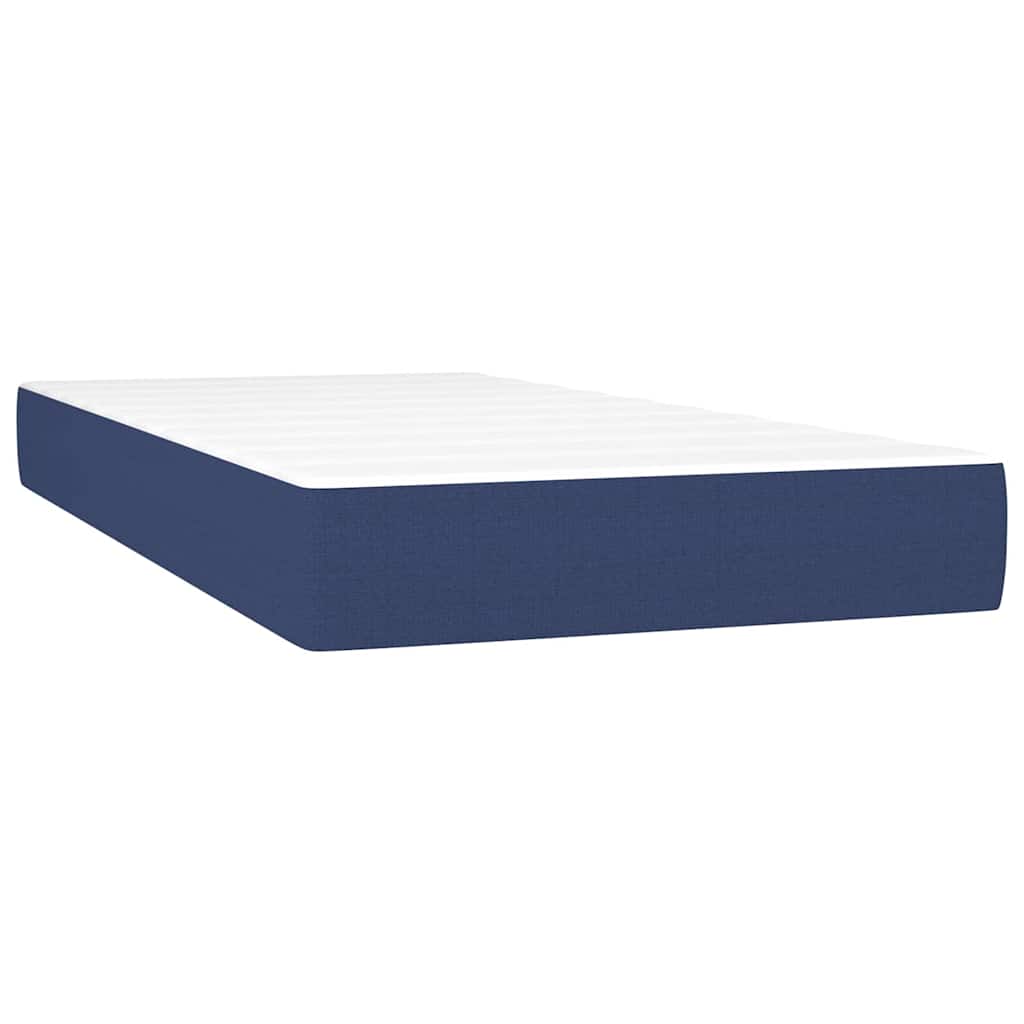 Materasso a Molle Insacchettate RigiditÃ  Media Blu 120x190x20 cm in Tessuto