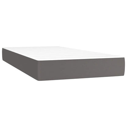 Materasso a Molle Insacchettate RigiditÃ  Media Grigio 120x190x20 cm in Similpelle