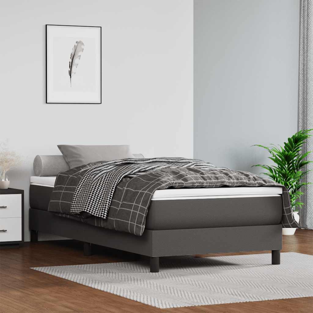 Materasso a Molle Insacchettate RigiditÃ  Media Grigio 120x190x20 cm in Similpelle