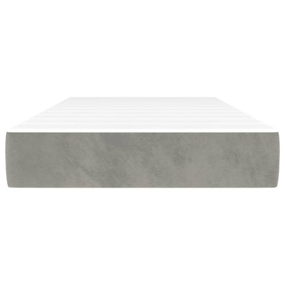 Materasso a Molle Insacchettate RigiditÃ  Media Grigio Chiaro 120x190x20 cm in Velluto