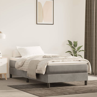 Materasso a Molle Insacchettate RigiditÃ  Media Grigio Chiaro 120x190x20 cm in Velluto