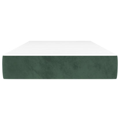 Materasso a Molle Insacchettate RigiditÃ  Media Verde Scuro 120x190x20 cm in Velluto