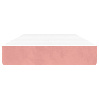 Materasso a Molle Insacchettate RigiditÃ  Media Rosa 120x190x20 cm in Velluto