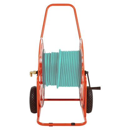 Carrello Avvolgitubo per Tubo Flessibile 140 m 3/4" in Acciaio