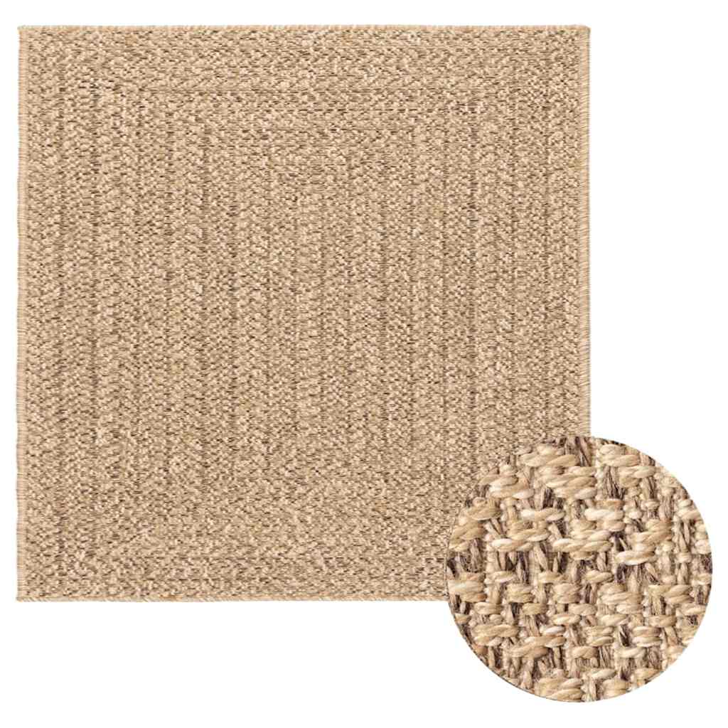 Tappeto ZIZUR 120x120 cm Aspetto Iuta per Interni ed Esterni