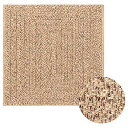 Tappeto ZIZUR 240x240 cm Aspetto Iuta per Interni ed Esterni