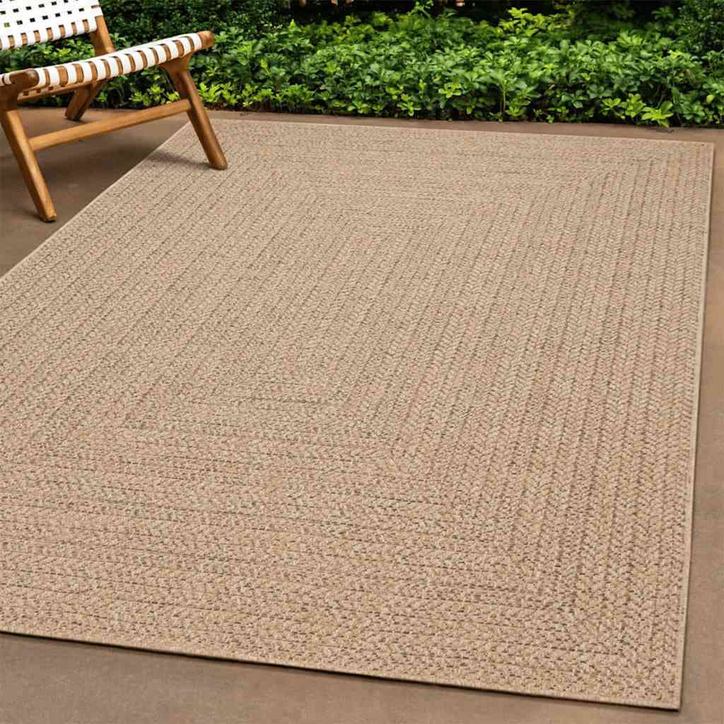 Tappeto ZIZUR 240x240 cm Aspetto Iuta per Interni ed Esterni