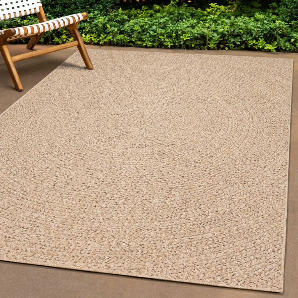 Tappeto ZIZUR 200x200 cm Aspetto Iuta per Interni ed Esterni