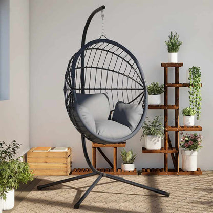 Supporto per sedia a uovo sospesa senza cestino in acciaio antracite