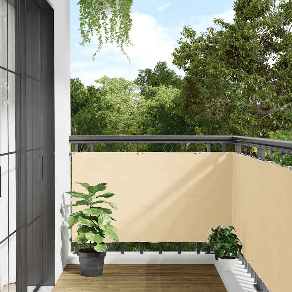 Paravento da Balcone Crema 500x75 cm in PVC