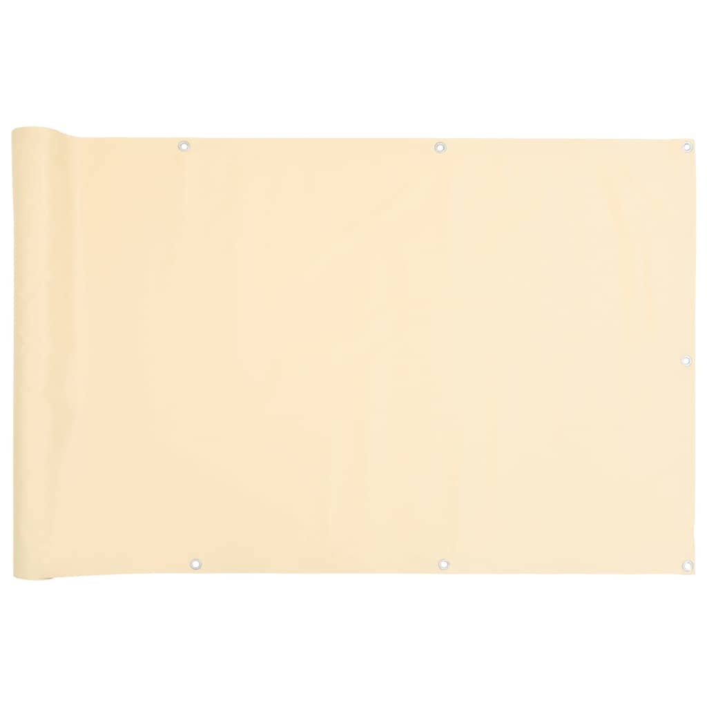 Paravento da Balcone Crema 600x75 cm in PVC