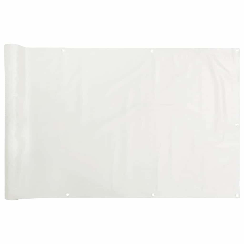 Paravento da Balcone Bianco 500x75 cm in PVC