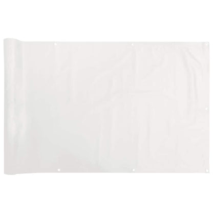 Paravento da Balcone Bianco 600x75 cm in PVC