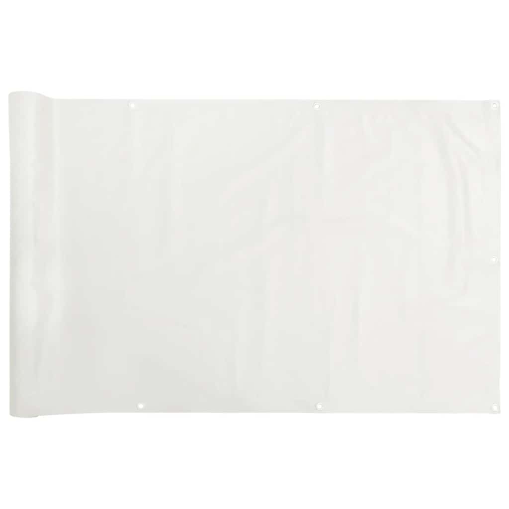 Paravento da Balcone Bianco 1000x75 cm in PVC