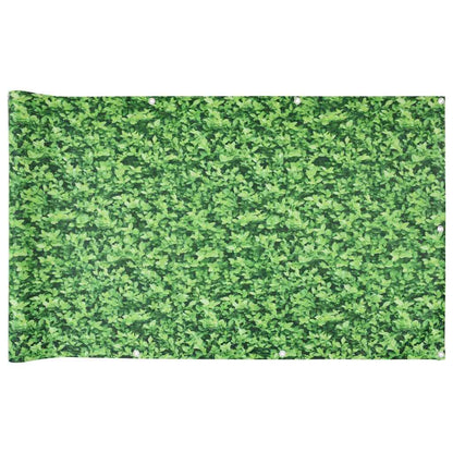 Paravento da Balcone con Aspetto Pianta Verde 400x75 cm PVC