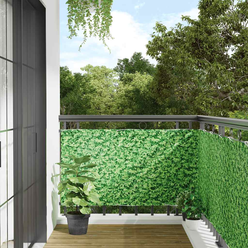 Paravento da Balcone con Aspetto Pianta Verde 700x75 cm PVC