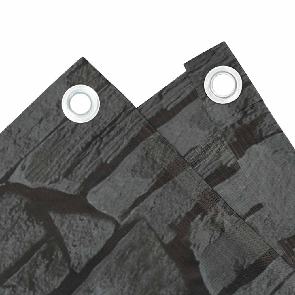 Paravento da Balcone con Aspetto Pietra Grigio 700x75 cm PVC