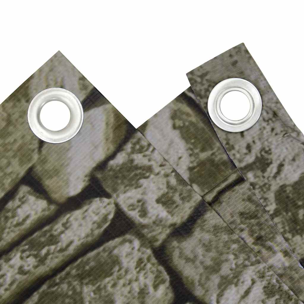 Paravento da Balcone con Aspetto Pietra 300x75 cm PVC