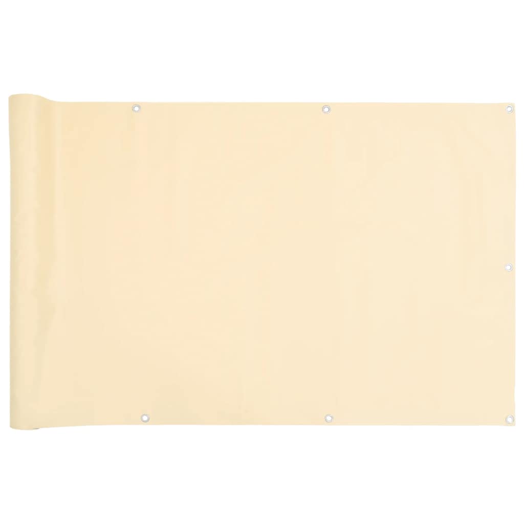 Paravento da Balcone Crema 500x90 cm in PVC
