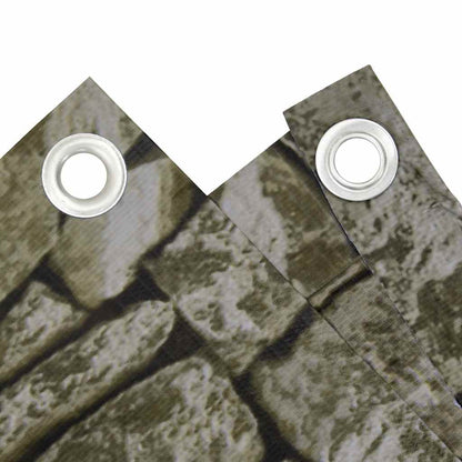 Paravento da Balcone con Aspetto Pietra 500x90 cm PVC