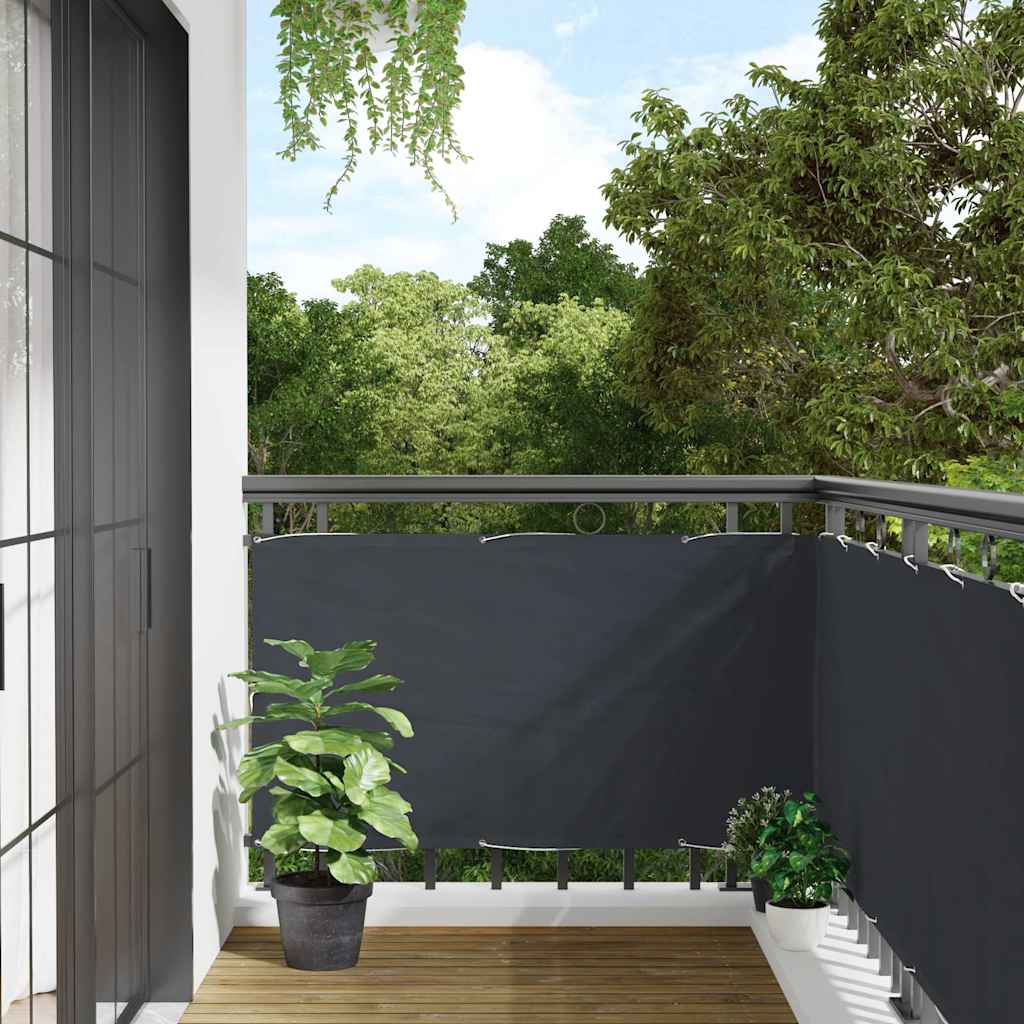 Paravento da Balcone Antracite 600x120 cm in PVC