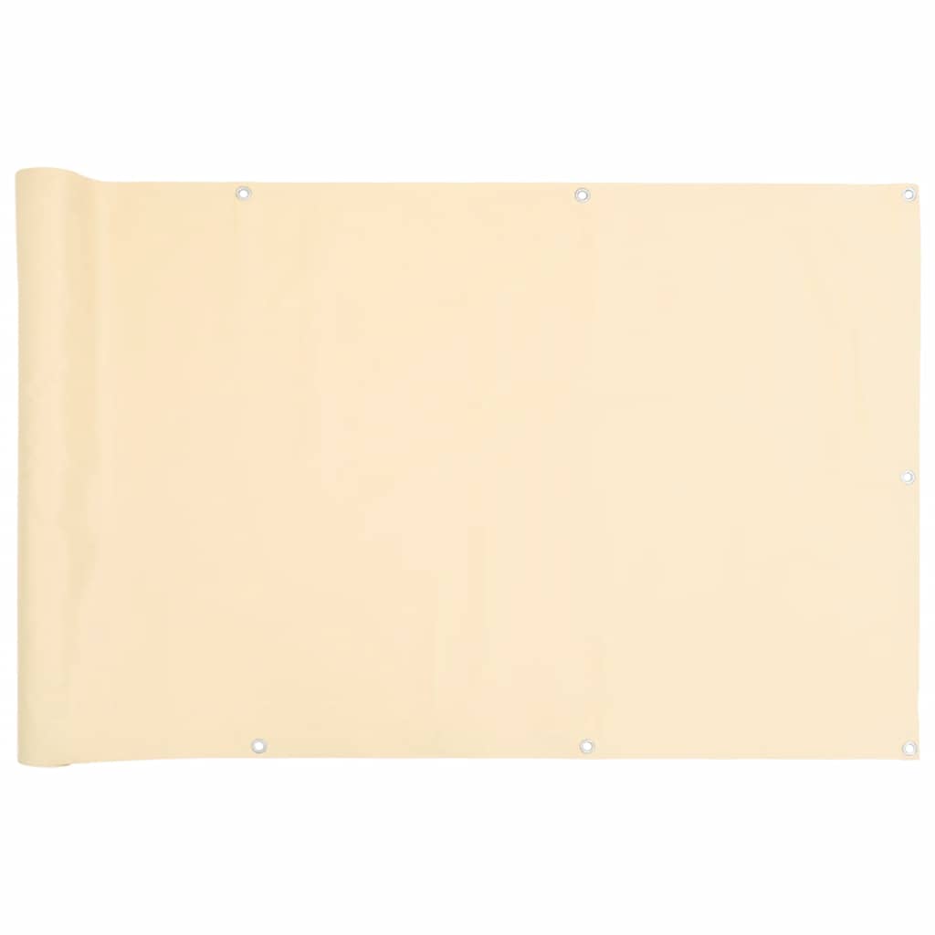 Paravento da Balcone Crema 500x120 cm in PVC