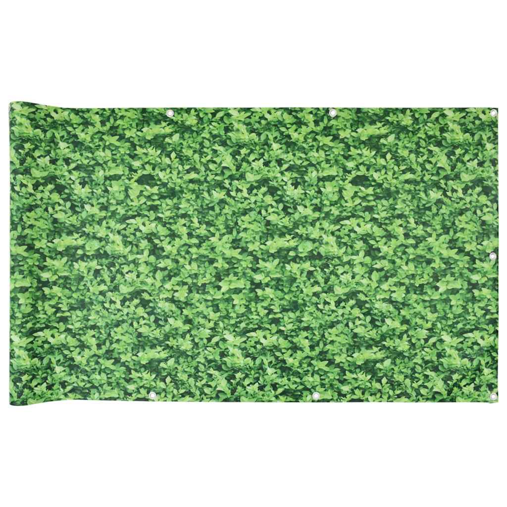 Paravento da Balcone con Aspetto Pianta Verde 600x90 cm PVC