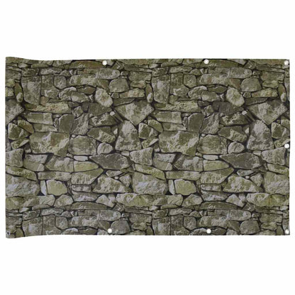 Paravento da Giardino con Aspetto Pietra 500x120 cm in PVC