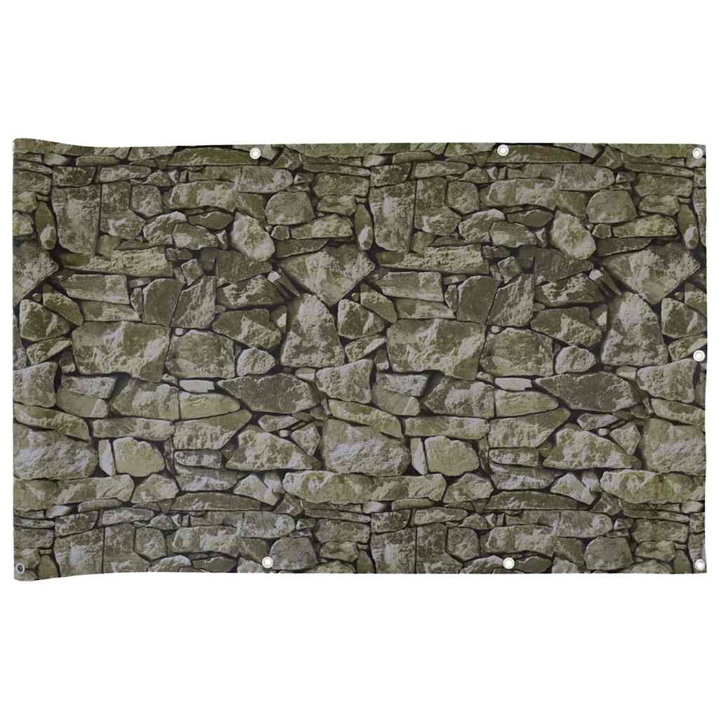 Paravento da Giardino con Aspetto Pietra 700x120 in PVC