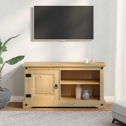 Mobile Porta TV Corona 100x40x52 cm in Legno Massello di Pino