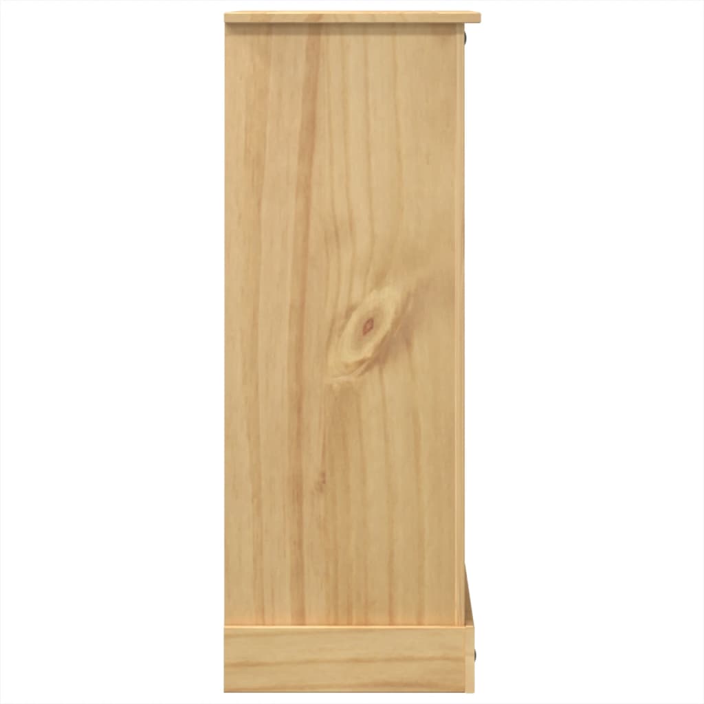 Cassettiera Corona 80x43x114 cm in Legno Massello di Pino