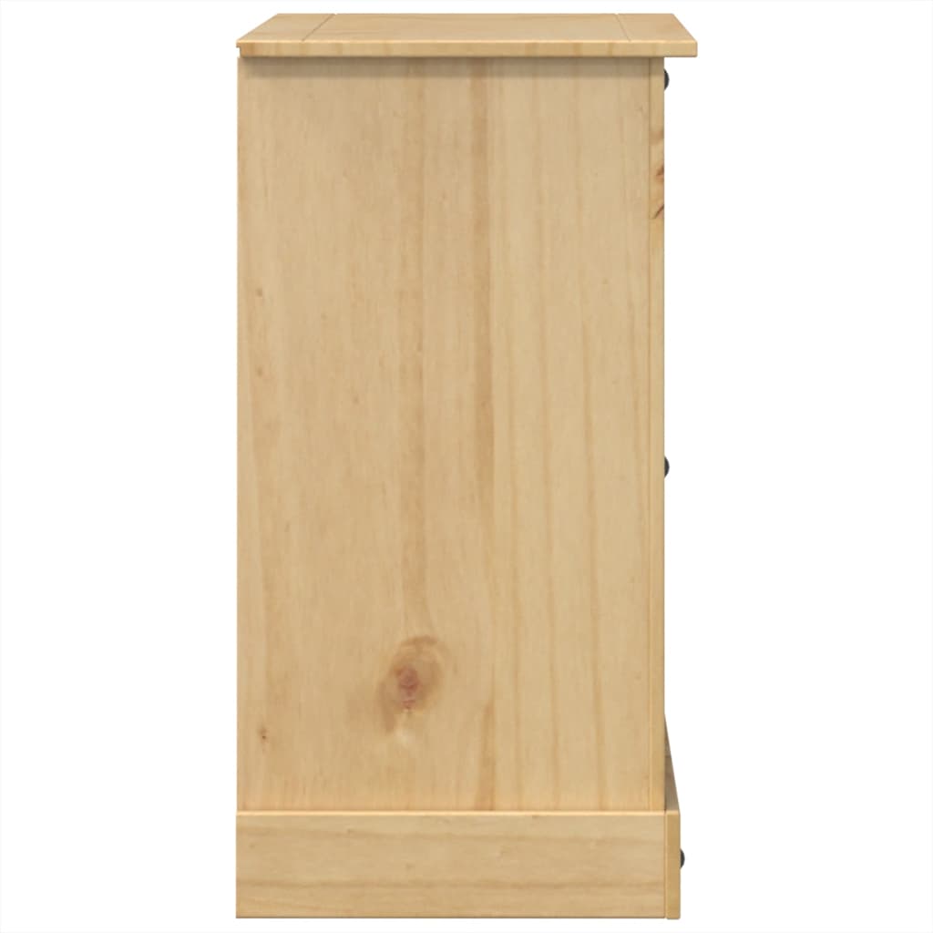 Cassettiera Corona 112x48x91 cm in Legno Massello di Pino