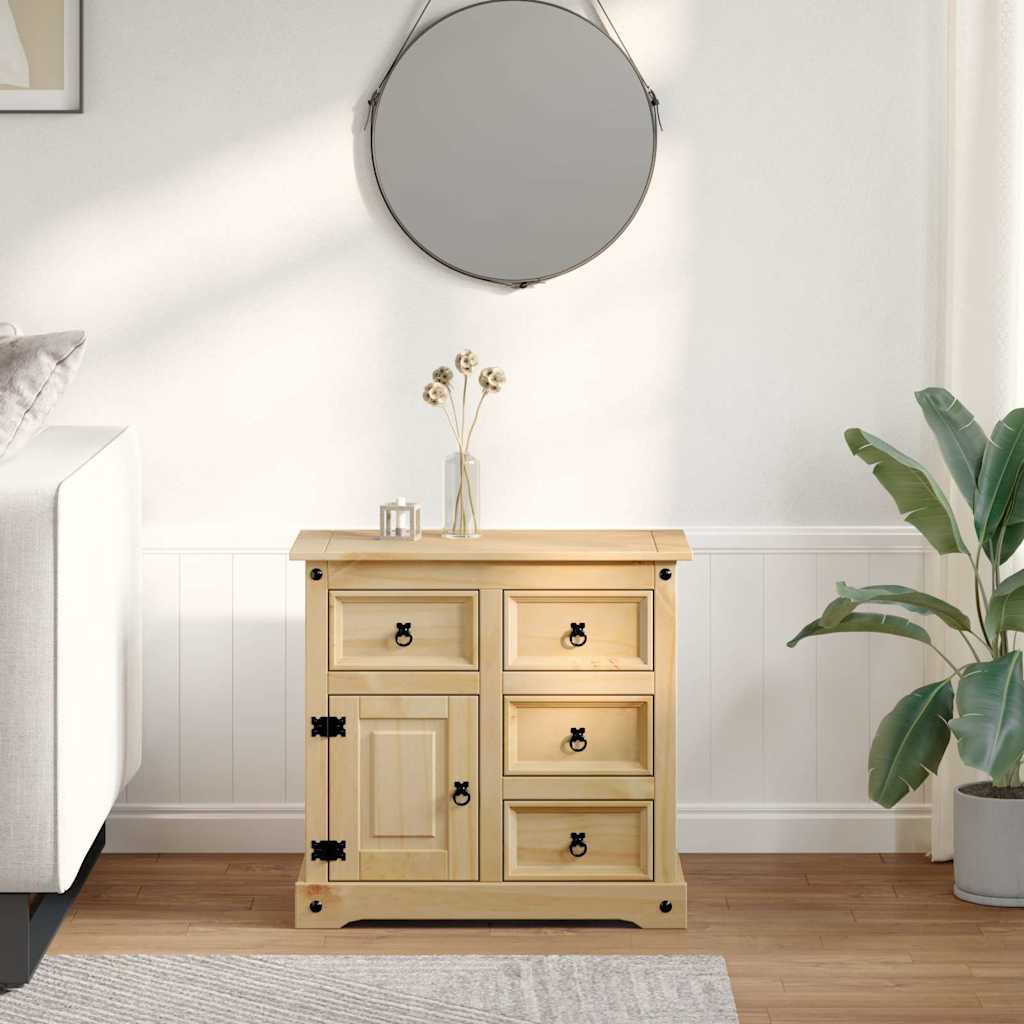 Credenza Corona 87x40x76 cm in Legno Massello di Pino