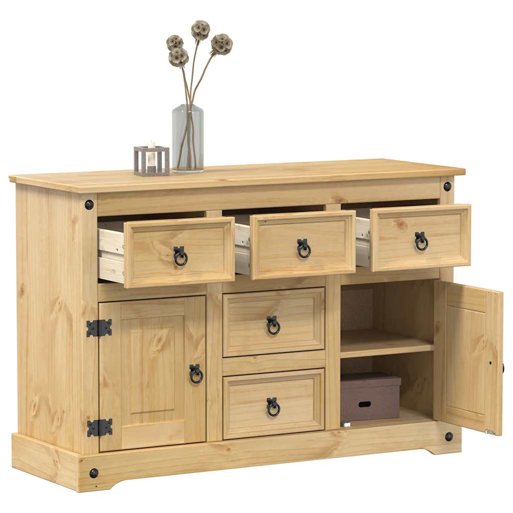 Credenza Corona 112x40x75 cm in Legno Massello di Pino