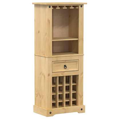 Portabottiglie Vino Corona 56x35x134,5cm Legno Massello di Pino