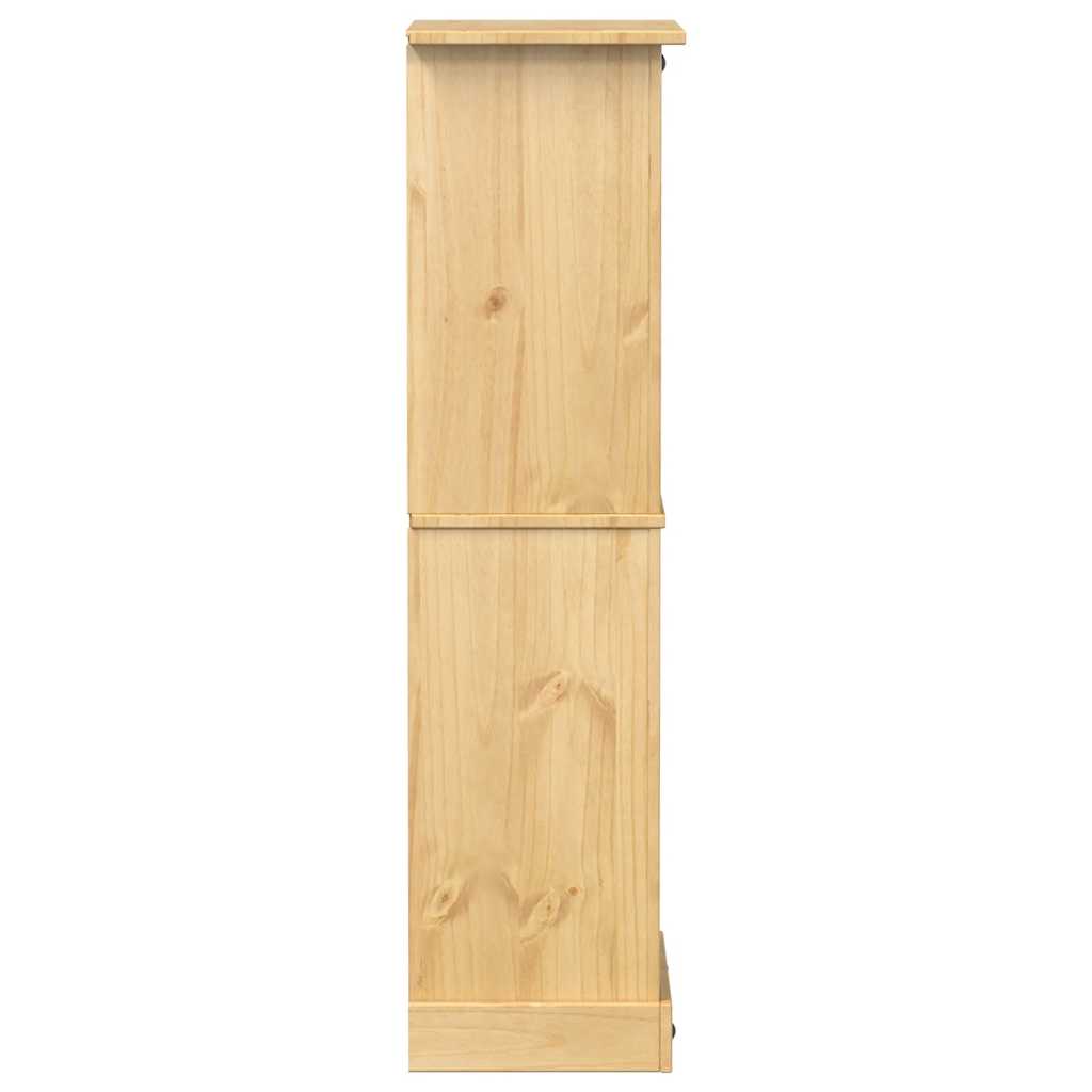 Portabottiglie Vino Corona 56x35x134,5cm Legno Massello di Pino