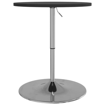Tavolino Bar Nero 60x60x90 cm Legno Multistrato Acciaio Cromato