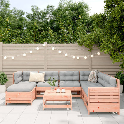 Set Divani da Giardino 8 pz in Legno Massello Abete Douglas