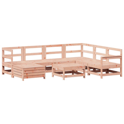 Set Divani da Giardino 8 pz in Legno Massello Abete Douglas