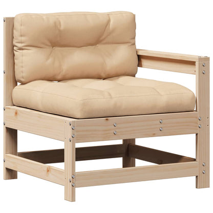 Set Salotto Giardino 8 pz Cuscini Antracite Legno Massello Pino