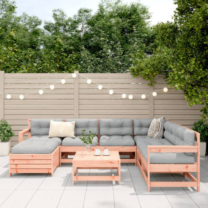 Set Divani da Giardino 8 pz in Legno Massello Abete Douglas