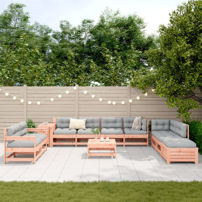 Set Divani da Giardino 11 pz in Legno Massello Abete Douglas