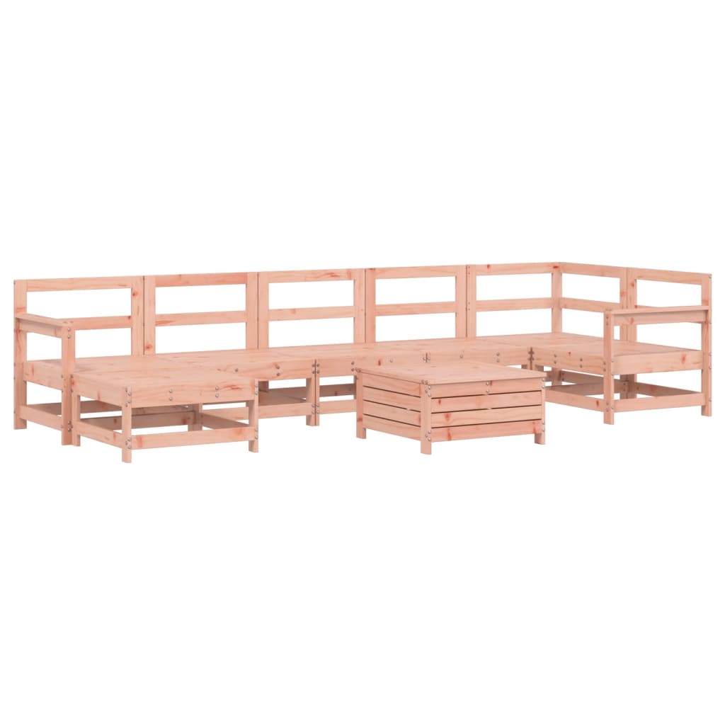 Set Divani da Giardino 8 pz in Legno Massello Abete Douglas