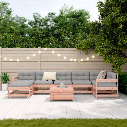 Set Divani da Giardino 8 pz in Legno Massello Abete Douglas