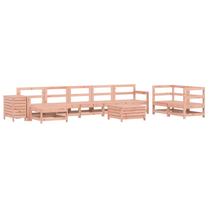 Set Divani da Giardino 10 pz in Legno Massello Abete Douglas