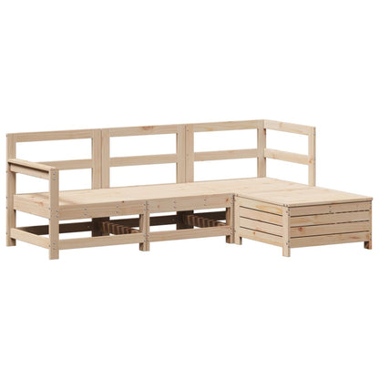 Set Divani da Giardino 4 pz in Legno Massello di Pino