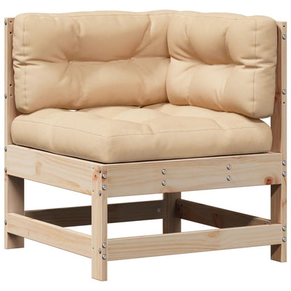 Set Divani da Giardino 4 pz con Cuscini Legno Massello di Pino