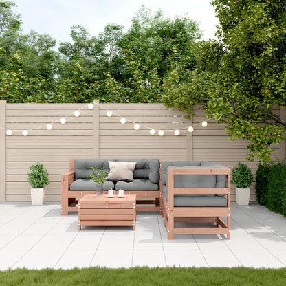 Set Divani Giardino 5 pz con Cuscini Legno Massello di Douglas